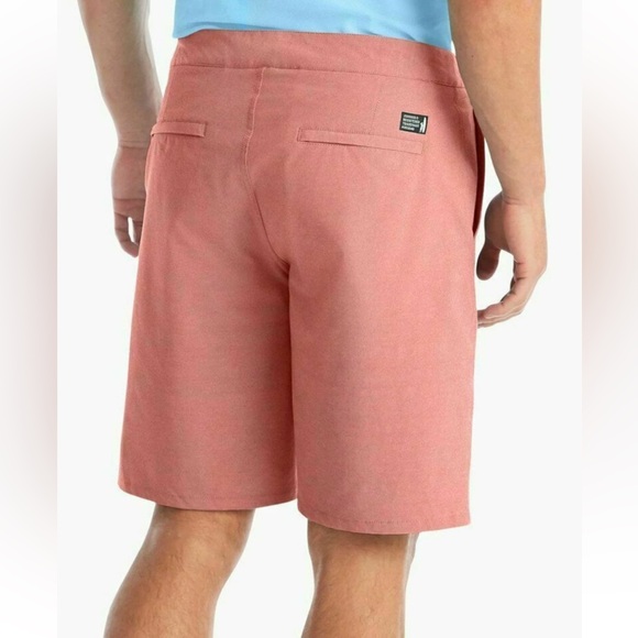 Johnnie-O Dawn 2 Dusk Hybrid Shorts Lightweight Pockets Malibu Red Men’s Size 38 - Picture 2 of 16